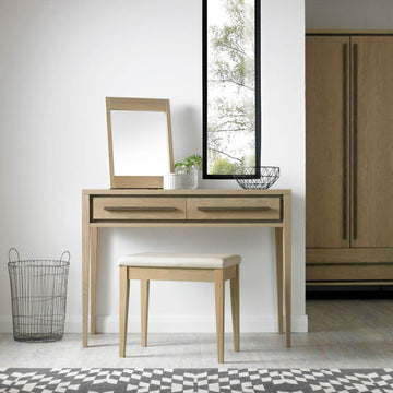 Bentley Designs Rimini Aged Oak & Weathered Oak Stool | Taylors on the High Street